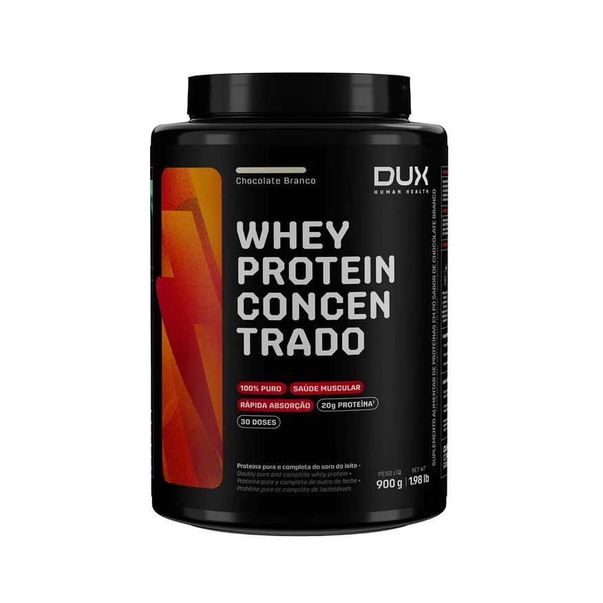 Protein Whey Concentrado Dux Chocolate Branco 900g