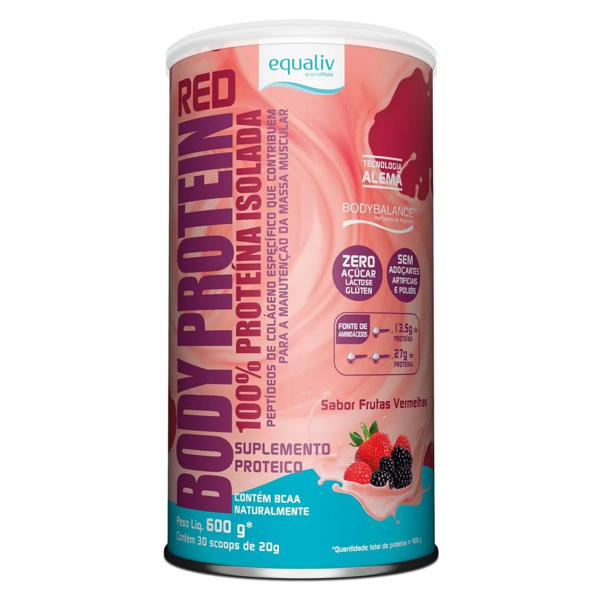 Protein Whey Equaliv Body Protein Frutas Vermelhas 600g